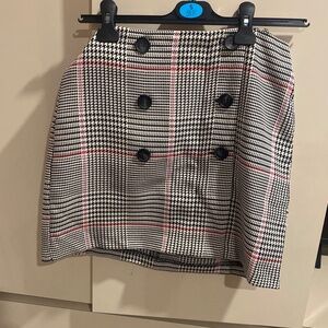 Striped Button Skirt